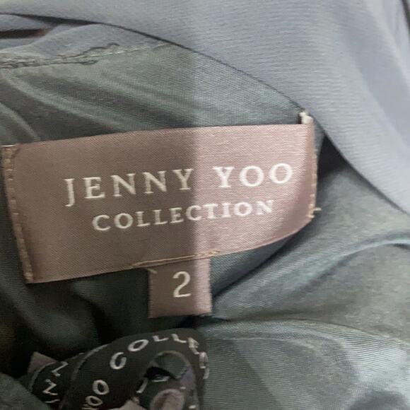 Jenny Yoo Collection Cross Front High Neck Dress 2 - Picture 3 of 6